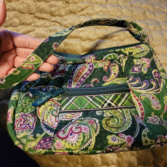 Vera Bradley Green Paisley Purse - Picture 2 of 4